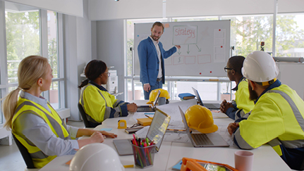 safety committee meeting around a table