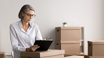 man working in an office