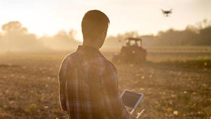 farmer with drone