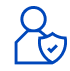 person with shield icon