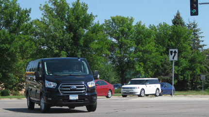 cars in intersection
