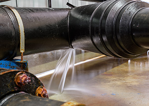 Water pipe leaking illustrating an accidental release of water